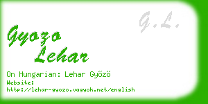 gyozo lehar business card